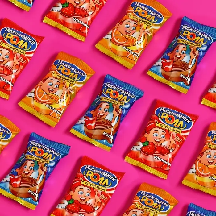 Мармелад &laquo;Мармеладный ролл&raquo; с татуировкой, 12 г