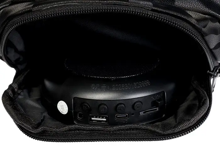 Портативная колонка - сумка LAB-85, 10 Вт, 2500 мАч, чёрная