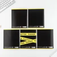 Тетрадь в клетку, 48 л., А5, на скрепке, блок №2, Yellow, МИКС