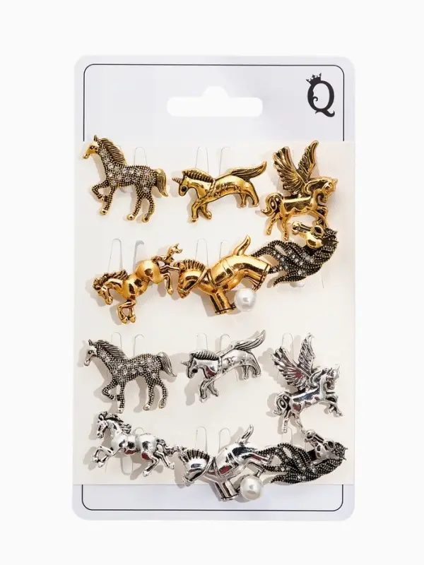 Брошь "Лошадь" микс форм, микс цвет