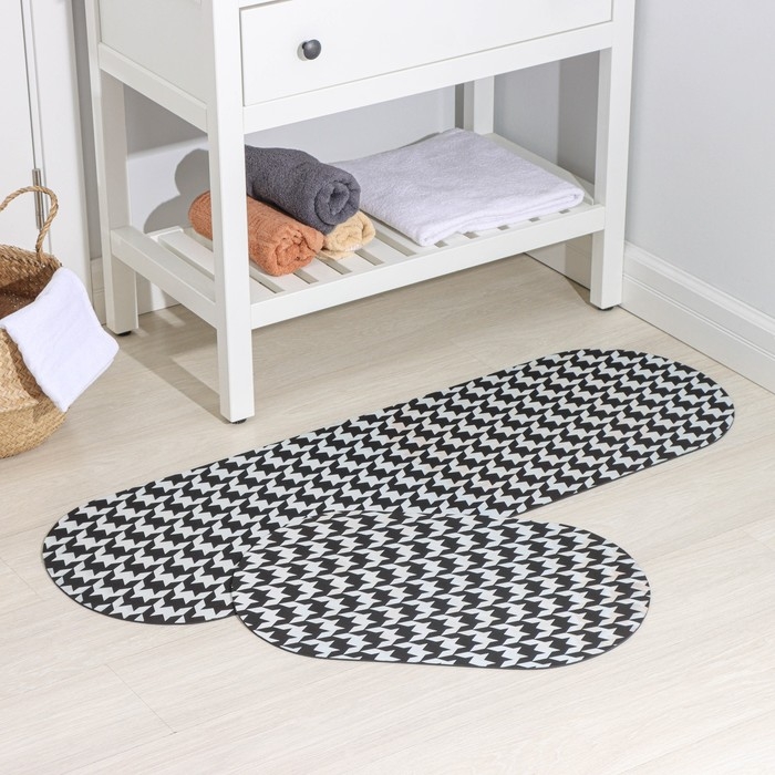 Коврики для дома SAVANNA &laquo;Лапка&raquo;, 2 шт: 40&times;120 см, 40&times;60 см