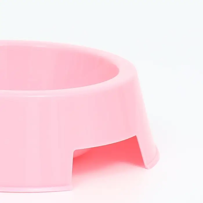 Миска пластиковая 17 х 17 х 5 см, 400 мл, нежно-розовая