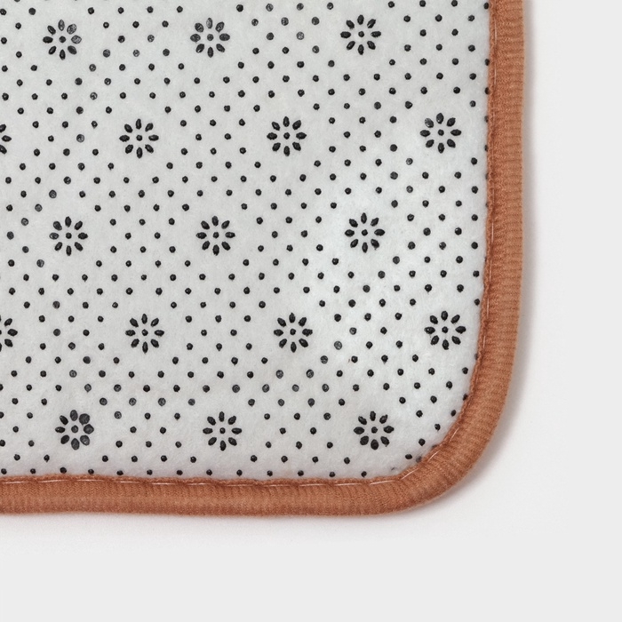 Коврики для ванной и туалета Доляна &laquo;Камни&raquo;, 2 шт, 40&times;50, 50&times;80 см, цвет бежевый