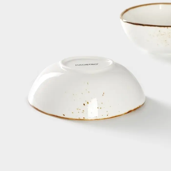Салатники Magistro &laquo;Церера&raquo;, набор 2 шт., 15.3&times;13&times;5.5 см, фарфор, белые