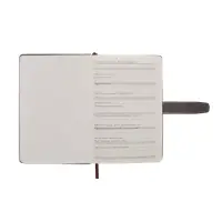 Ежедневник недатированный формат А5, с хлястиком, 128л, линия, пвх, Серый