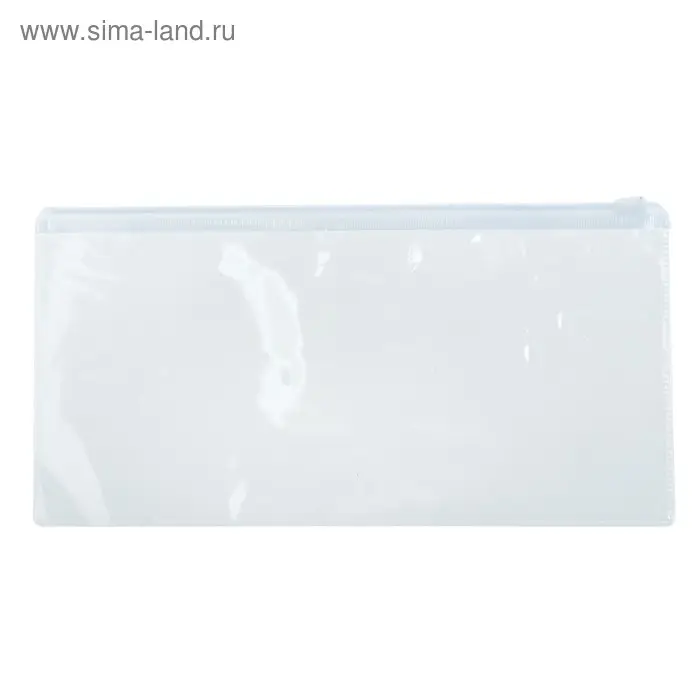 Папка-конверт на ZIP-молнии Calligrata А65 (122 х 240 мм), 100 мкм, прозрачная, МИКС