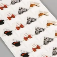 Набор уголков с кармашком для фотографий 24 уголка "Джентльмен" 12,5х9 см