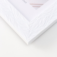 Фоторамка пластик "МИРАМ" 10х15 см, белый, волнистый