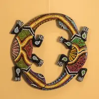 Панно настенное &laquo;Пара ящериц&raquo;, 33&times;33&times;1 см, МДФ, МИКС