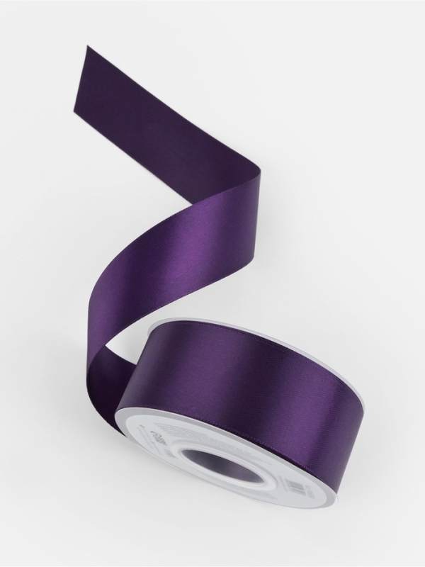 Лента атласная двухсторонняя №476 38мм*25&plusmn;1м виноградный TR