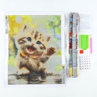 Алмазная мозаика с полным заполнением на холсте &laquo;Пушистый Милаш&raquo;, 30 х 40 см