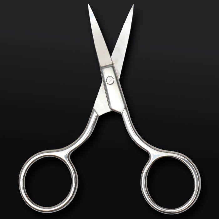 Ножницы маникюрные &laquo;Premium&raquo;, загнутые, широкие, 9 см, на блистере, цвет серебристый