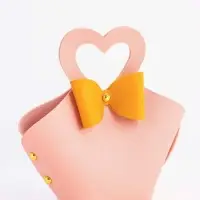 Кожанная подарочная сумочка 10,5 х 5 х 6 см розовая