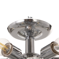 Люстра "Цветы" 5х40Вт Е27 хром 50х50х18см