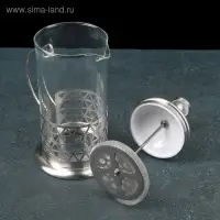 Френч-пресс стеклянный Доляна &laquo;Фараон&raquo;, 1 л, 15,5&times;12&times;24,5 см