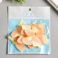 Декор для творчества текстиль вышивка "Бабочка жёлто-оранжевая" двойные крылья 5х6 см