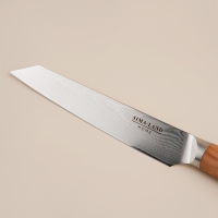 Нож кухонный SL Home &laquo;Оливия&raquo;, разделочный, лезвие 20,32 см, дамасская сталь, цвет коричневый