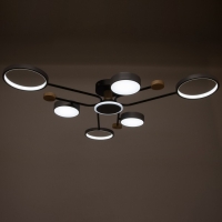 Люстра с ПДУ 2298/7GN LED 156Вт 3000-6000К серый 105х99х15 см BayerLux