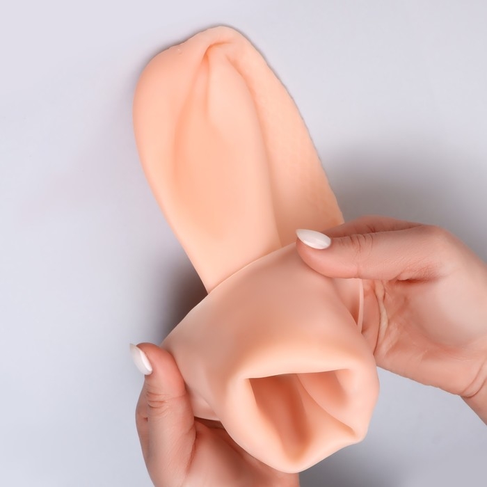 Носочки для педикюра, высокие, силиконовые, 21 &times; 19 см, ONE SIZE, цвет бежевый