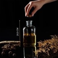 Бутылка стеклянная для соусов и масла с пробковой крышкой Доляна &laquo;Парфе&raquo;, 1,1 л, 10&times;20,5 см