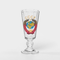 Набор стеклянных рюмок &laquo;Герб СССР&raquo;, 35 мл, 6 шт