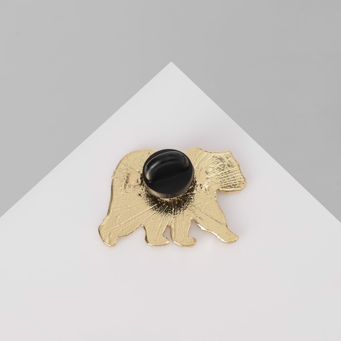 Значок &laquo;Медведь&raquo; лес, цветной в золоте