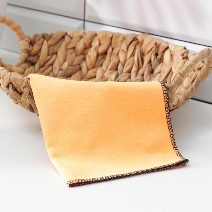 Салфетка для уборки Доляна, для стёкол и зеркал, 30&times;30 см, цвет МИКС