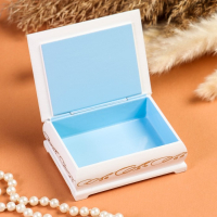 Шкатулка &laquo;Цветение&raquo;, белая, 8&times;10,5 см, лаковая миниатюра