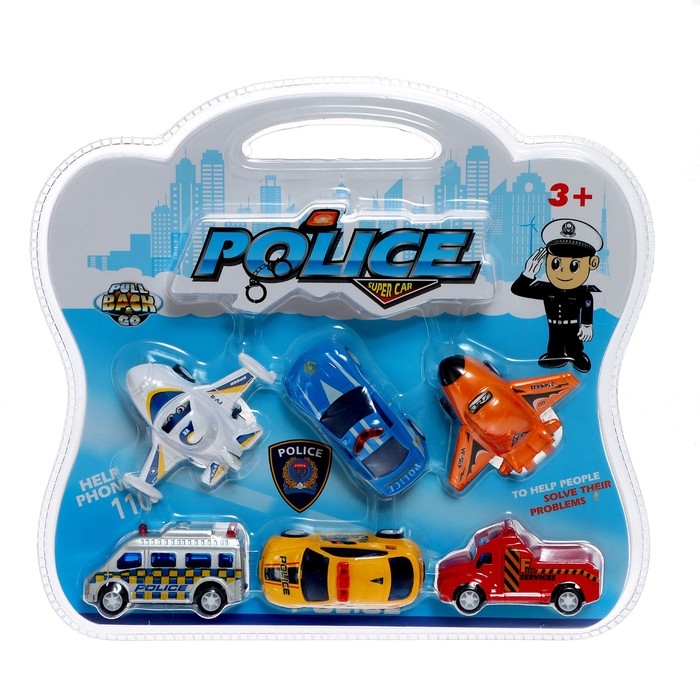 Набор машинок &laquo;Спецслужбы&raquo;, 6 шт., МИКС