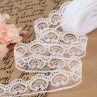Кружево капроновое, 23 мм &times; 10 &plusmn; 1 м, цвет белый