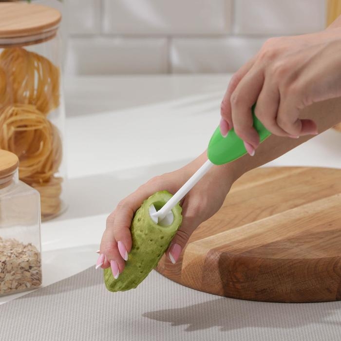Устройство для фаршировки овощей Доляна &laquo;Прино&raquo;, 4 насадки, цвет зелёный