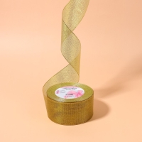 Лента парчовая, 50 мм, 23 &plusmn; 1 м, цвет золотой