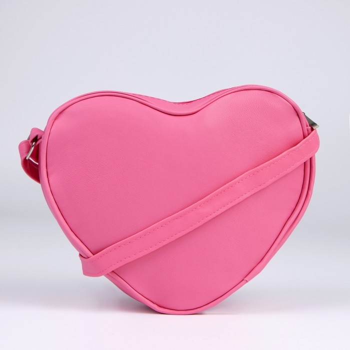 Сумка детская для девочки в форме сердца &laquo;Единорог&raquo;, розовый, 19х17х5 см