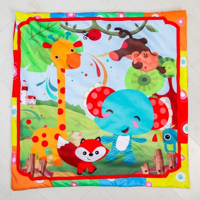 Развивающий коврик с дугами &laquo;Слоник и друзья&raquo;, квадратный, Крошка Я