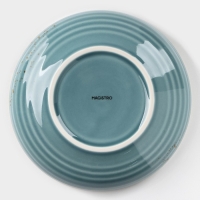 Тарелка фарфоровая глубокая Magistro &laquo;Церера&raquo;, 700 мл, d=18,5 см, цвет голубой