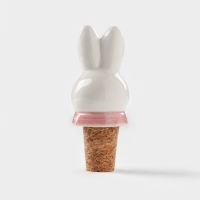 Пробка для бутылки Доляна &laquo;Зайка с бантиком&raquo;, 3,5&times;9 см