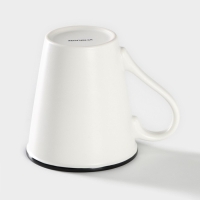 Кружка фарфоровая Доляна &laquo;Формула кофе&raquo;, 340 мл, цвет белый и чёрный