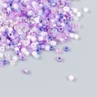 Бисер стекло 12/0 "Перламутр. Сиреневое ассорти" 10 гр