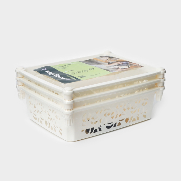 Этажерка напольная 3-х секционная Prima, на колёсиках, цвет МИКС