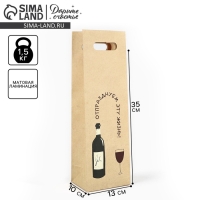 Пакет под бутылку &laquo;Праздник&raquo;, 13 х 10 х 36 см