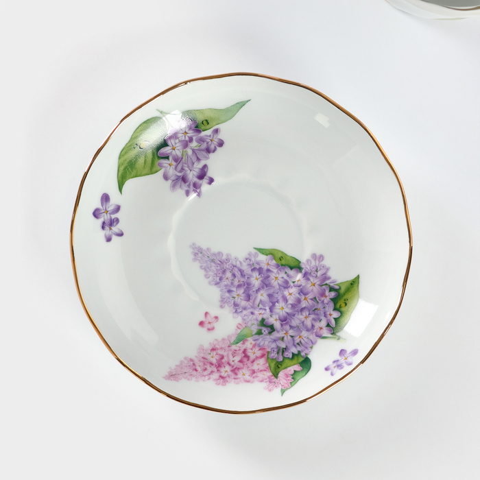 Чайная пара &laquo;Сирень&raquo;, 300 мл, блюдце d=15 см