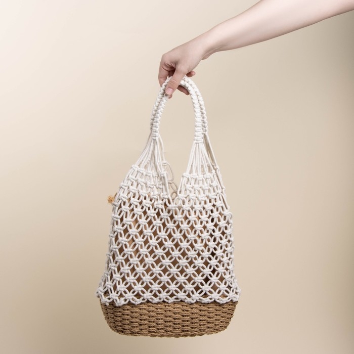 Сумка женская SL Home, ручное плетение, хлопок, 27&times;48 см