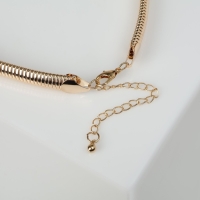 Чокер &laquo;Рельеф&raquo; узкий, 1 см, цвет золото, 47,5 см