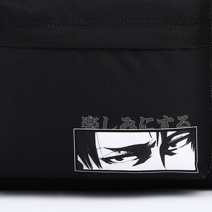 Рюкзак школьный текстильный &laquo;Аниме&raquo;, с карманом, 29х12х40, цвет чёрный
