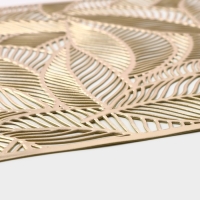 Салфетка сервировочная на стол Доляна &laquo;Листопад&raquo;, 45&times;30 см, цвет золотой