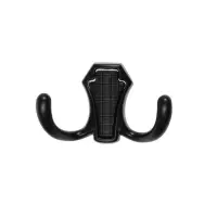 Крючок мебельный CAPPIO HIDDEN, двухрожковый, черный, 2 шт.