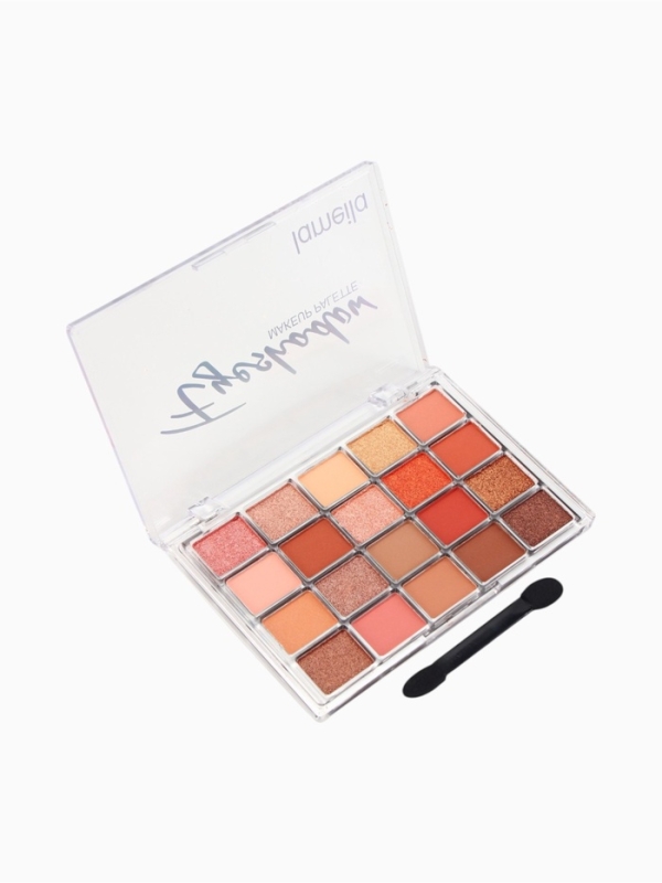 Тени для век 20 цветов, матовые и с шиммером, водостойкие