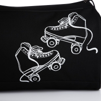 Сумка спорт "Ролики", 40*24*21, отд на молнии, черный