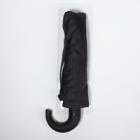 Зонт автоматический &laquo;Однотон&raquo;, 3 сложения, 8 спиц, R = 48/55 см, D = 110 см, цвет чёрный