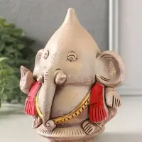 Фигурка гипс &laquo;Ганеш&raquo;, 14&times;13&times;9 см, эффект состаривания, слоновая кость